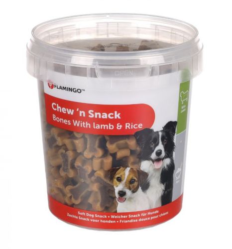 Flamingo Chicken Snack - bárányos és rizses csontok  500 g