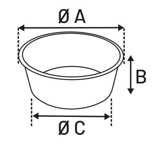 Flamingo fémtál - peremes ⌀125 cm / 2500 ml   1 db