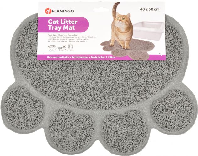 Flamingo macska wc kilépő - Pitou szürke  40x30 cm