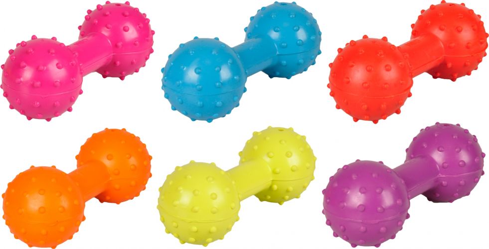 Flamingo Rubber Dumbell - gumi súlyzó csengővel  12 cm