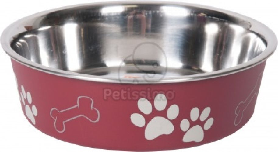 Flamingo Bella Kena fémtál kutyáknak - piros  300 ml