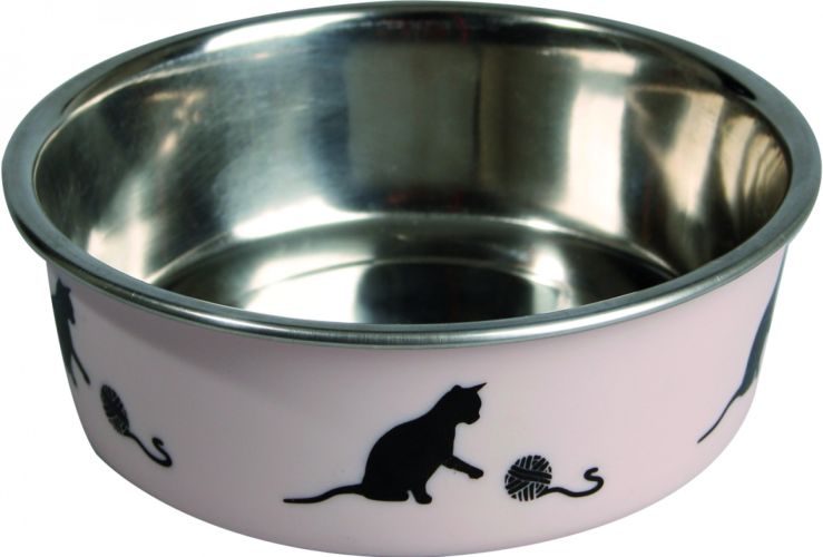 Flamingo Bella Kena fémtál macskáknak - rózsaszín  160 ml