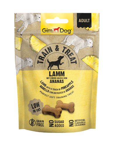 GimDog Train & Treat Lamm & Ananas snack  125 g