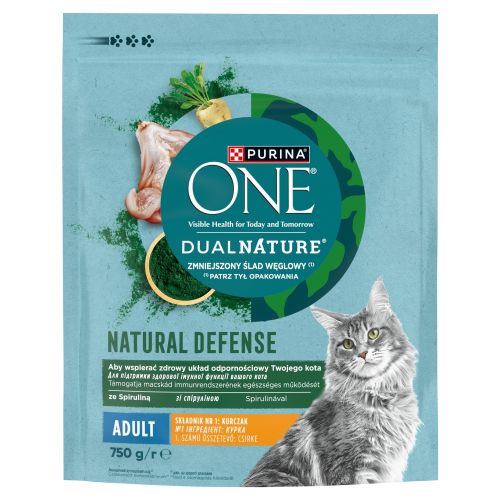 Purina ONE DualNature Natural Defense - csirkével és spirulinával 750 g