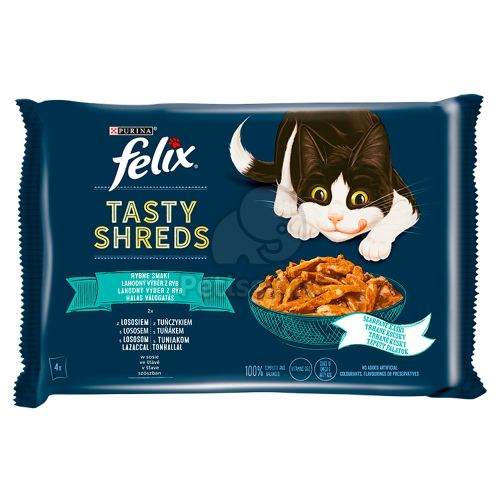 Felix Tasty Shreds halas válogatás szószban 4 x  80 g