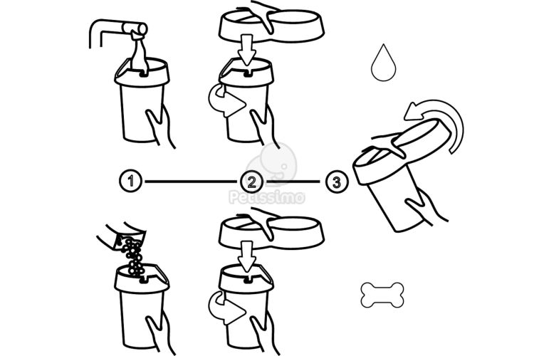 Flamingo automatikus etető és itató - macska  1500 ml