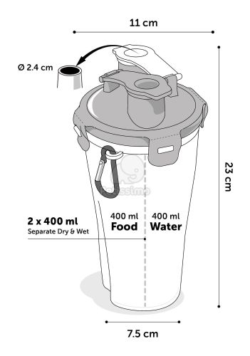 Flamingo 2in1 úti etető + itató  1 db