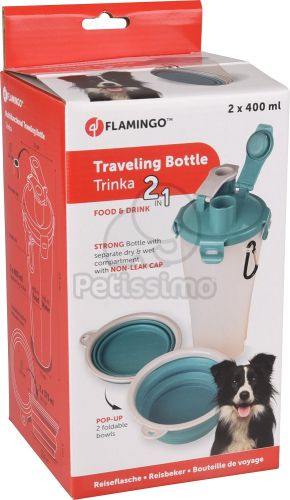 Flamingo 2in1 úti etető + itató  1 db