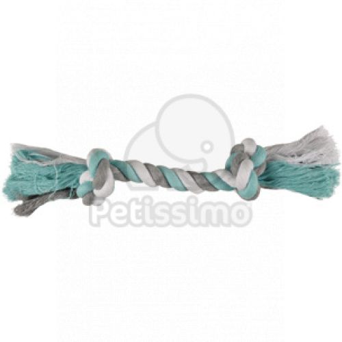 Flamingo Jim Playing Rope - rágókötél 2 csomóval, menta  22 cm