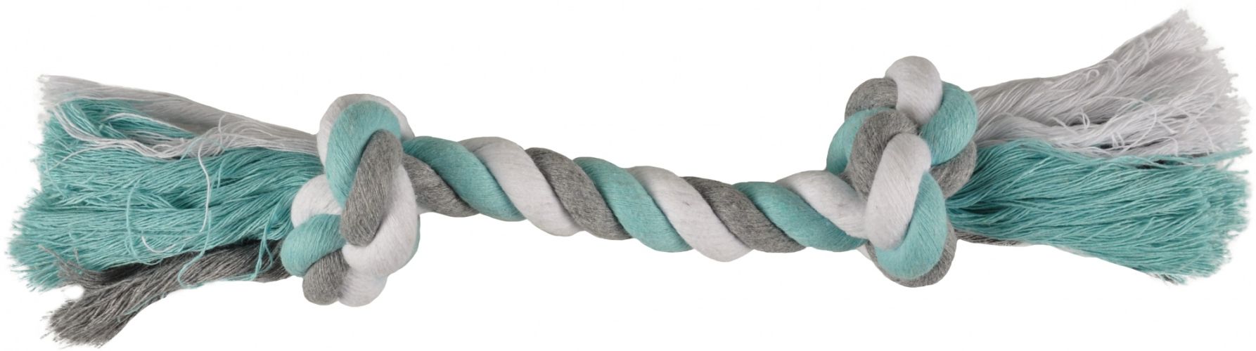 Flamingo Jim Playing Rope - rágókötél 2 csomóval, menta  22 cm
