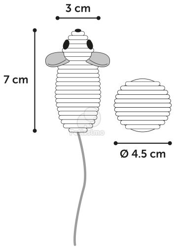 Flamingo kötél labda + egér macskajáték  1 db