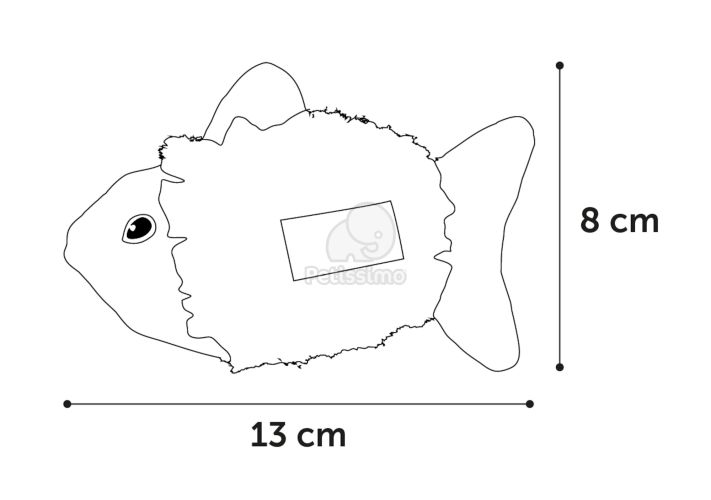 Flamingo Delight plüss hal macskajáték  13 cm