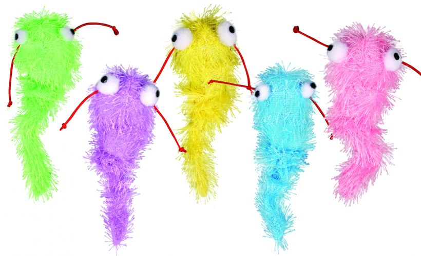 Flamingo plüss kígyó macskajáték  17 cm