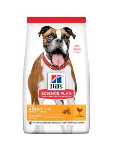 Hill's Science Plan Adult Light Medium száraz kutyatáp  2.5 kg