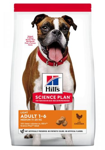 Hill's Science Plan Adult Light Medium száraz kutyatáp  14 kg