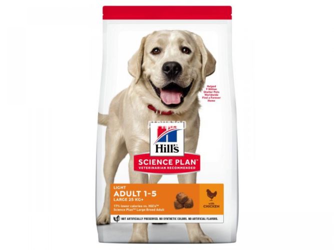 Hill's Science Plan Adult Light Large Breed száraz kutyatáp  18 kg