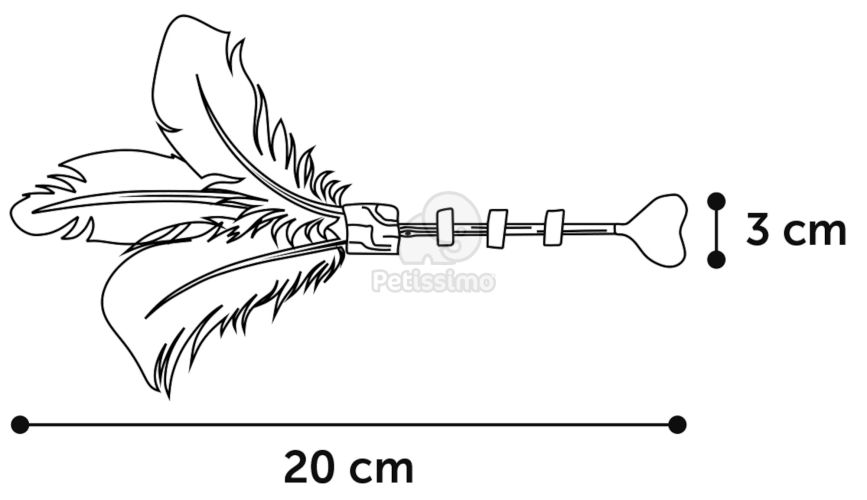 Flamingo macskamentás fapálcika játék  25 cm