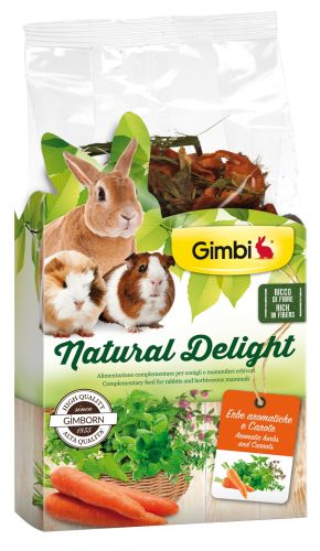 Gimbi Natural Delight aromás gyógynövények és sárgarépa  100 g