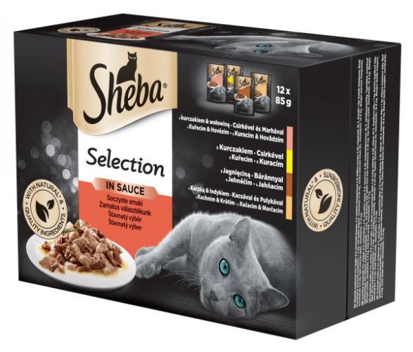 Sheba Selection alutasakos eledel - húsos válogatás 12 x  85 g