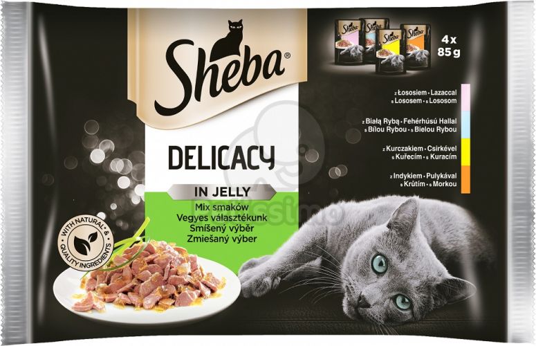 Sheba Delicacy alutasakos eledel - vegyes válogatás 4 x  85 g