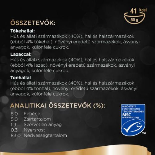 Sheba Fresh & Fine - tőkehallal, lazaccal és tonhallal mártásban 15 x  50 g