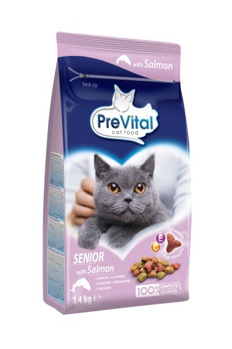 PreVital száraz eledel Senior lazaccal  1.4 kg