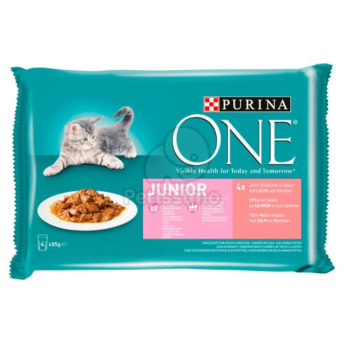 Purina ONE Junior nedves macskaeledel 4 x  85 g