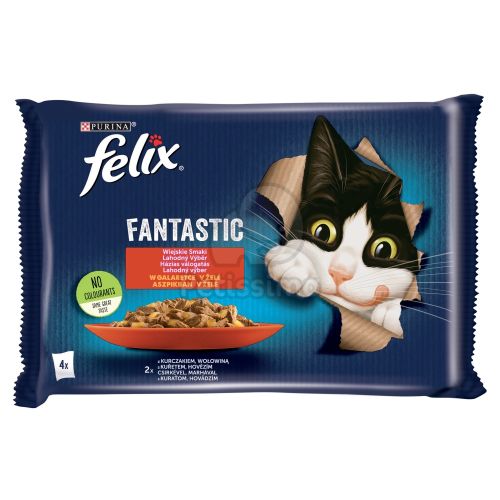 Felix Fantastic Házias Válogatás aszpikban csirkével, marhával 4 x  85 g
