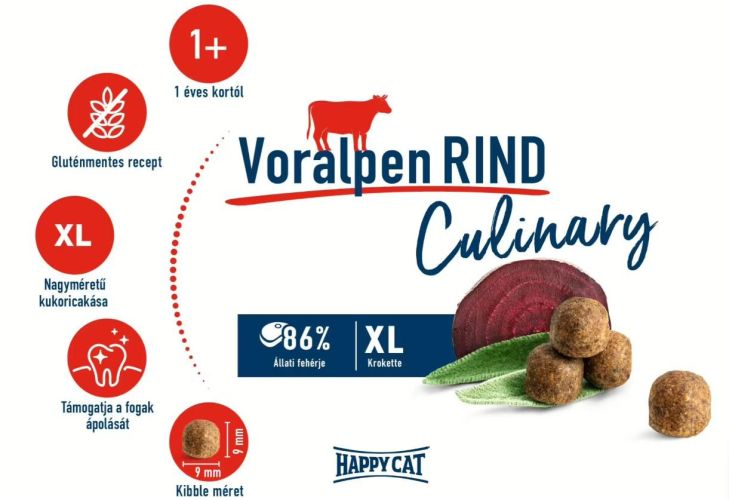 Happy Cat Culinary Adult Voralpen Rind - Marha  10 kg