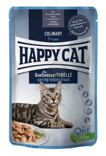 Happy Cat Culinary Quellwasser Forelle alutasakos eledel - Pisztráng  85 g