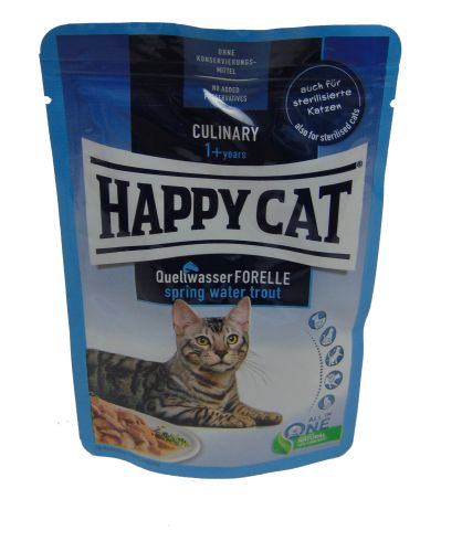 Happy Cat Culinary Quellwasser Forelle alutasakos eledel - Pisztráng  85 g