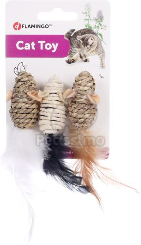 Flamingo hínár egérjáték macsakáknak  11 cm