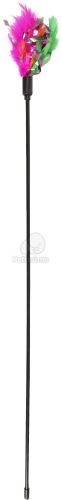Flamingo színes tollas pálca macskajáték  59 cm