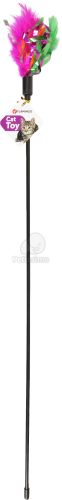 Flamingo színes tollas pálca macskajáték  59 cm
