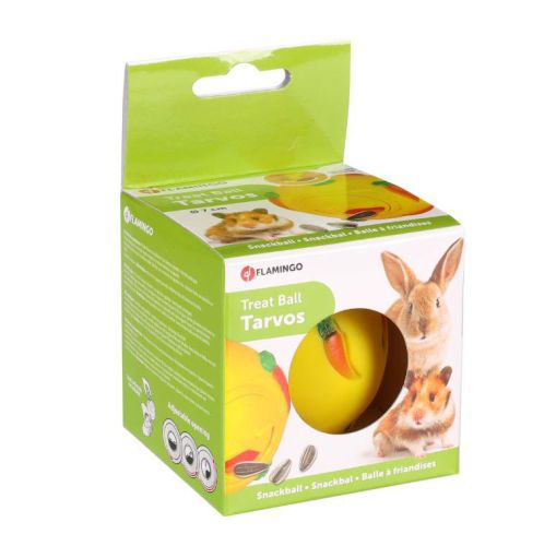 Flamingo rágcsáló jutalomfalat adagoló labda  7 cm