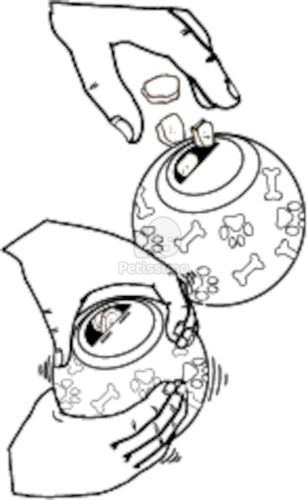 Flamingo rágcsáló jutalomfalat adagoló labda  7 cm