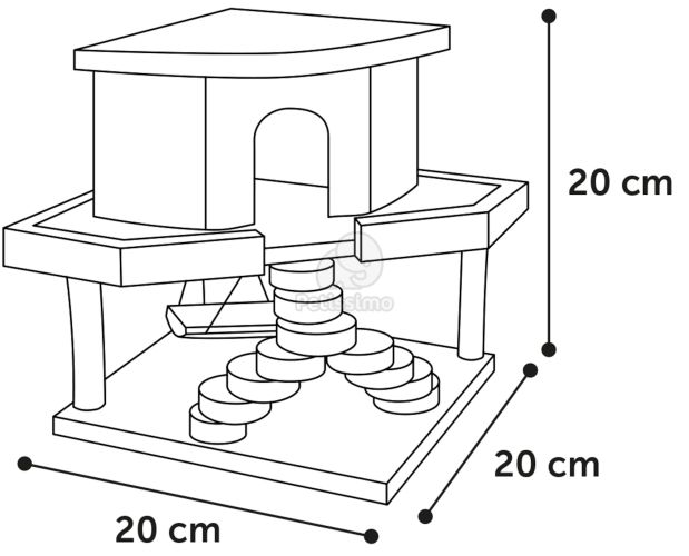 Flamingo Hansy emeletes fa rágcsálóház  1 db