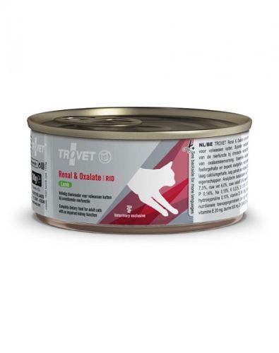 Trovet Renal And Oxalate Cat Konzerv (RID), bárányos  100 g