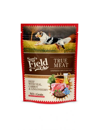 Sam's Field True Meat Beef with Veal, Carrot & Lingonberry alutasakos eledel  260 g