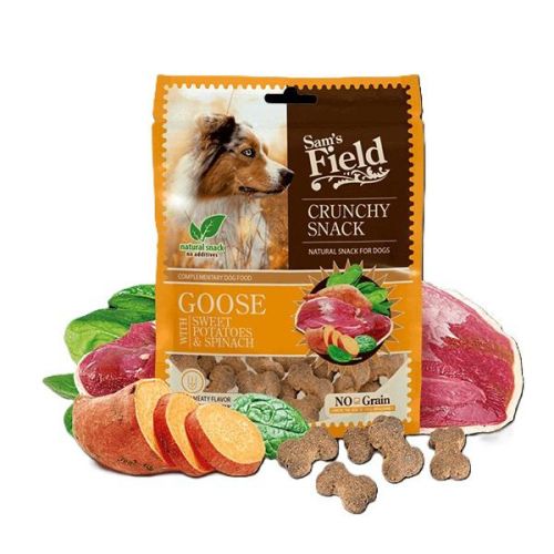 Sam's Field Crunchy Snack - Goose with Sweet Potatoes & Spinach  200 g
