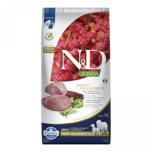 N&D Quinoa Dog Adult Weight Management Lamb  7 kg