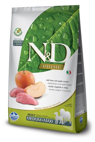 N&D Prime Dog Adult Medium & Maxi Boar & Apple  12 kg