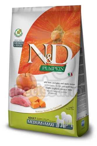 N&D Pumpkin Dog Adult Medium & Maxi Boar & Apple  12 kg