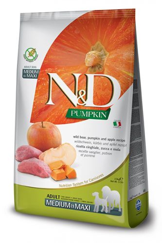 N&D Pumpkin Dog Adult Medium & Maxi Boar & Apple  12 kg