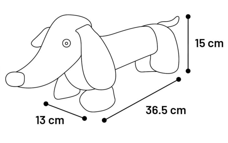 Flamingo kutyajáték - tacskó  35 cm