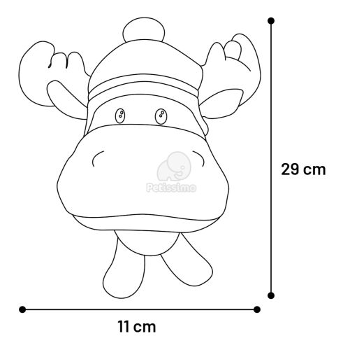 Flamingo karácsonyi plüssjáték jávorszarvas  1 db