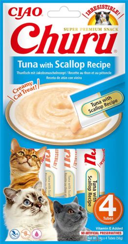Inaba Cat Churu Püré - tonhal fésűkagylóval 4 x  14 g