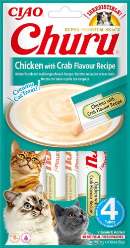 Inaba Cat Churu Püré - csirke rákkal 4 x  14 g