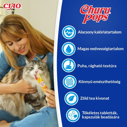 Inaba Cat Churu Pops - csirke 4 x  15 g