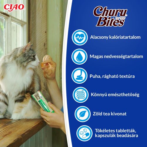 Inaba Cat Churu Bites - tonhal fésűkagylóval 3 x  10 g